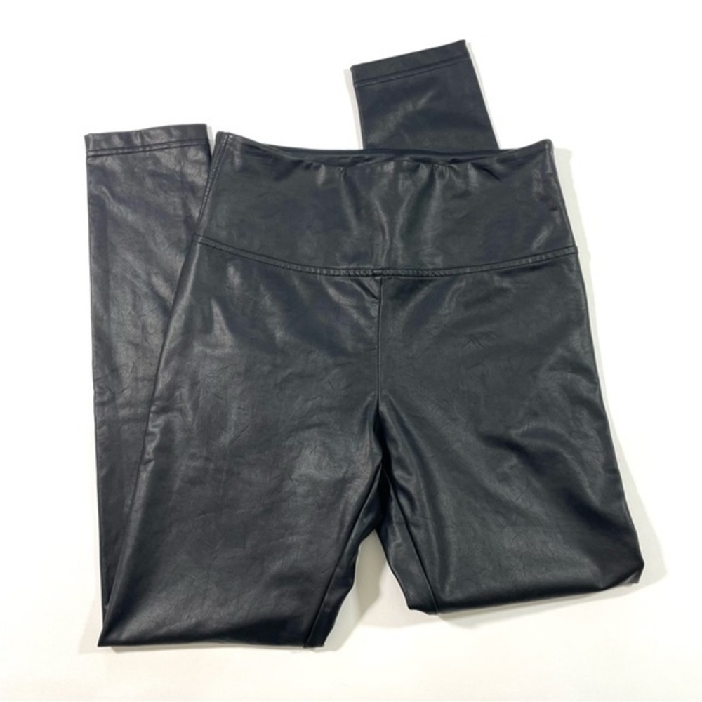 Boston Proper Faux Leather Skinny Leggings Black